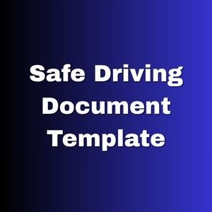 Safe Driving Document Template
