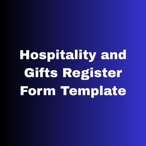 Hospitality and Gifts Register Form Template