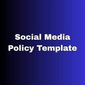 Social Media Policy Template